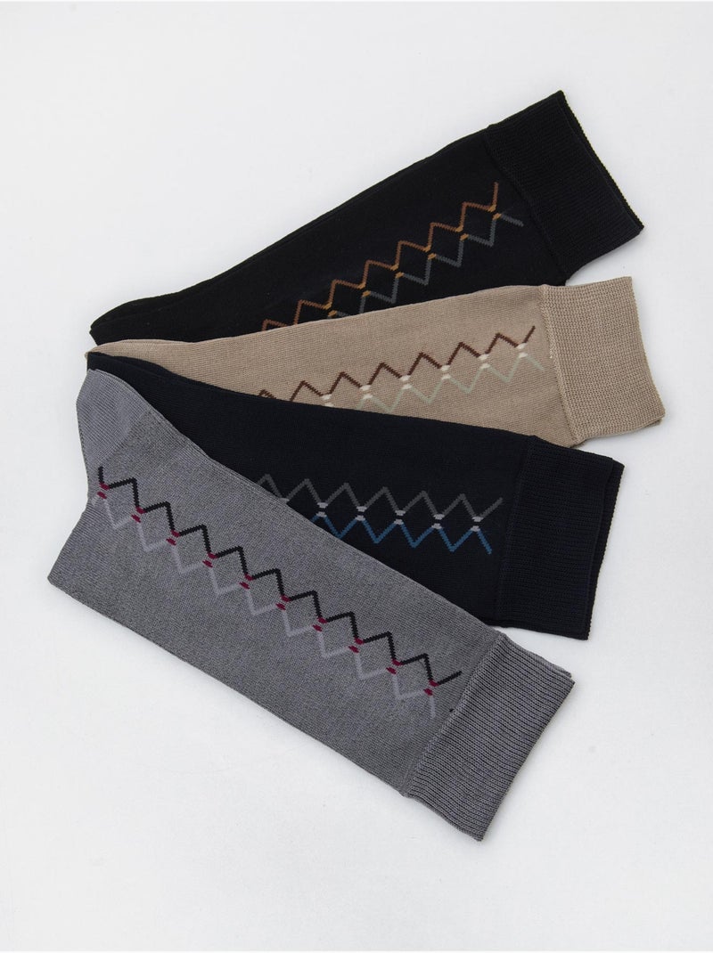 Lot de 4 paires de mi-chaussettes homme - DAXON Gris Beige Noir - Kiabi
