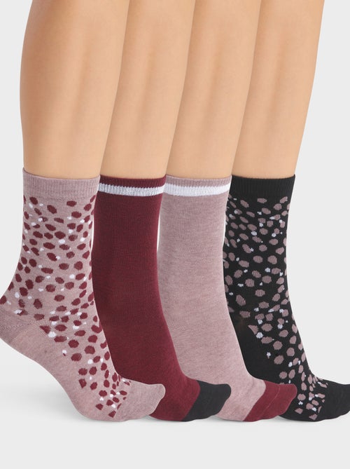 Lot de 4 Paires de Mi-Chaussettes Style Ecodim - Kiabi