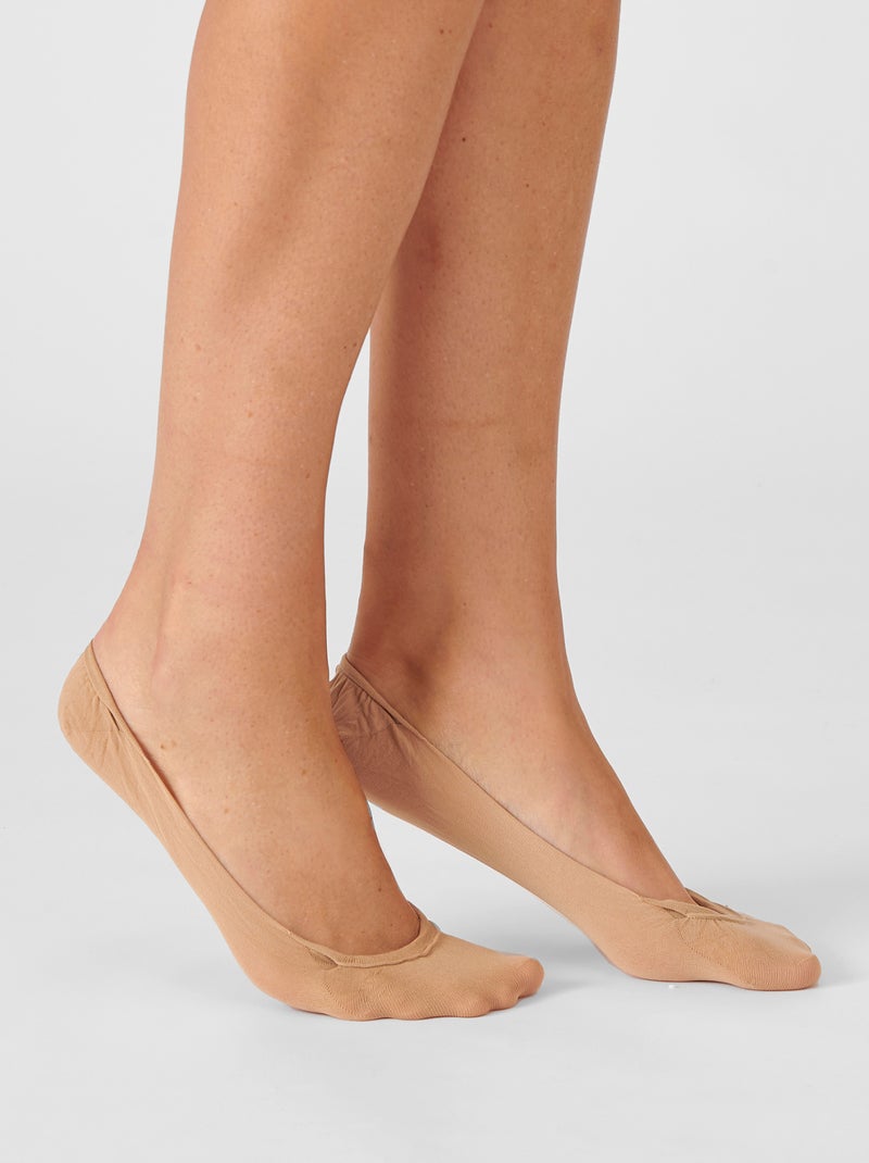 Lot de 4 paires de protège-bas ou pieds 20D - Damart Beige - Kiabi