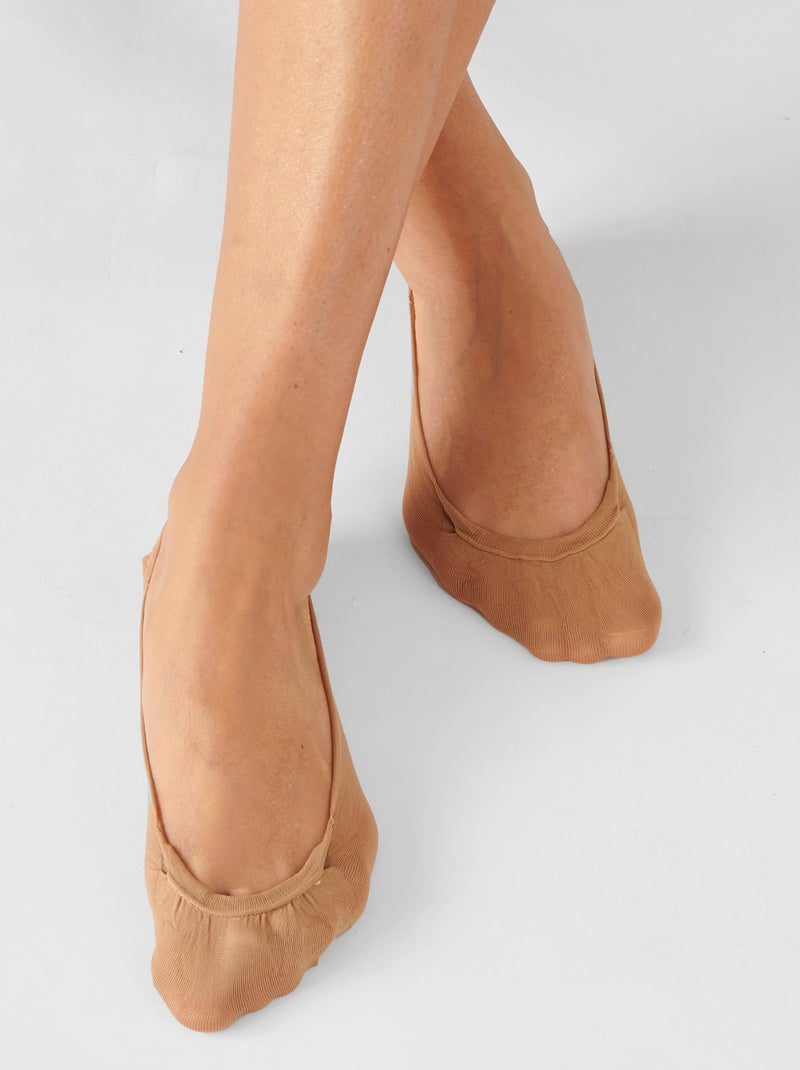 Lot de 4 paires de protège-bas ou pieds 20D - Damart Beige - Kiabi