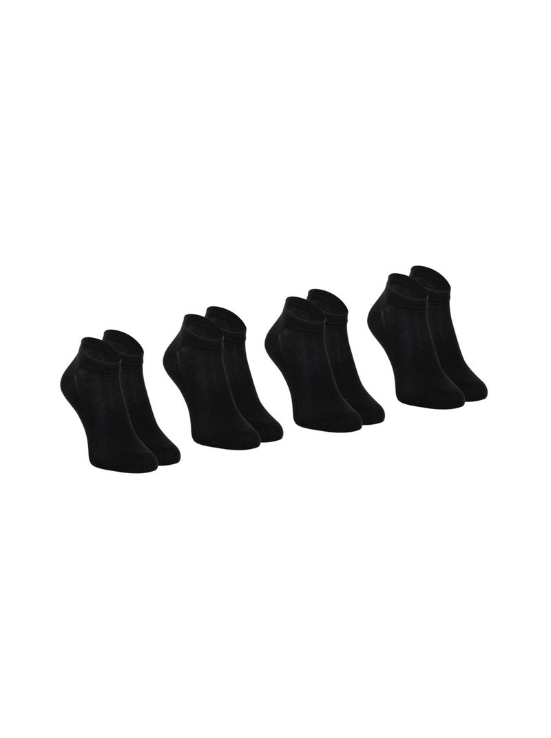 Lot de 4 paires de socquettes Coton Peigné homme Eminence Noir Noir Noir - Kiabi