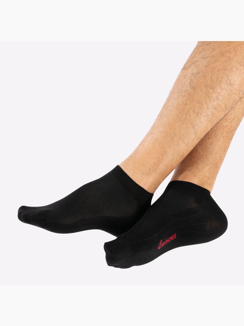 Lot de 4 paires de socquettes Coton Peigné homme Eminence Noir Noir Noir - Kiabi