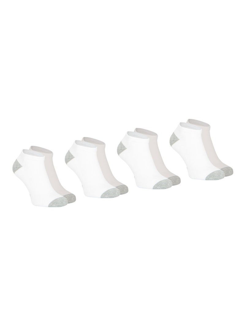 Lot de 4 paires de socquettes homme Ecopack Sport Athena Blanc - Kiabi