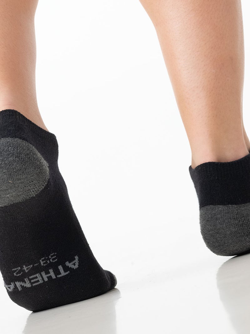 Lot de 4 paires de socquettes homme Ecopack Sport Athena Noir - Kiabi