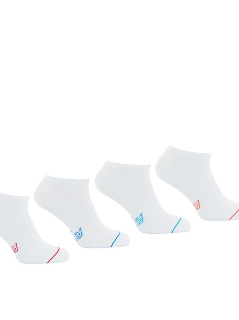 Lot de 4 paires de socquettes low cut Eco Pack Blanc - Kiabi