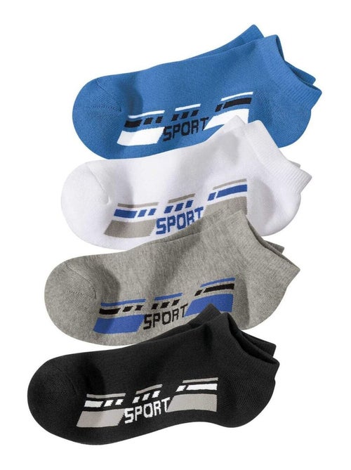 Lot de 4 Paires de Socquettes Sport  - ATLAS FOR MEN - Kiabi