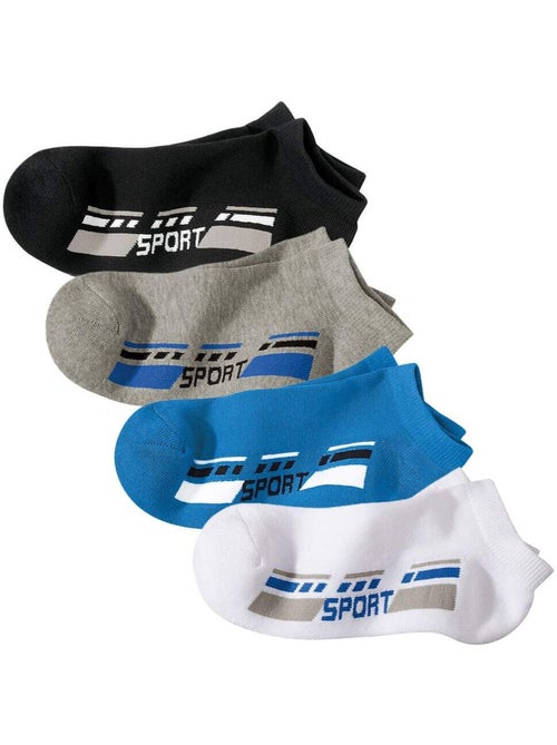 Lot de 4 Paires de Socquettes Sport  - ATLAS FOR MEN - Kiabi