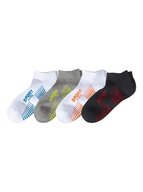 Lot de 4 Paires de Socquettes Sport   - ATLAS FOR MEN - Kiabi