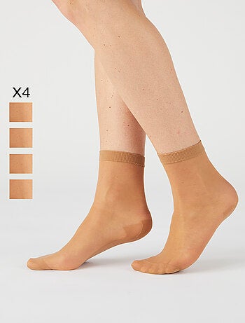 Lot de 4 paires de socquettes voile 15D - Damart