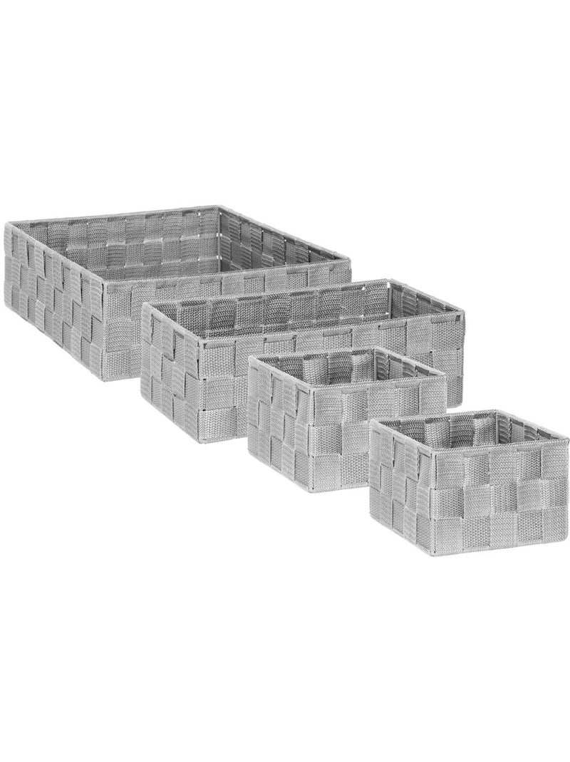 Lot de 4 paniers bisauté LISE Gris - Kiabi