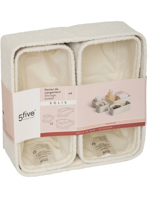 Lot de 4 paniers bouclette - Kiabi