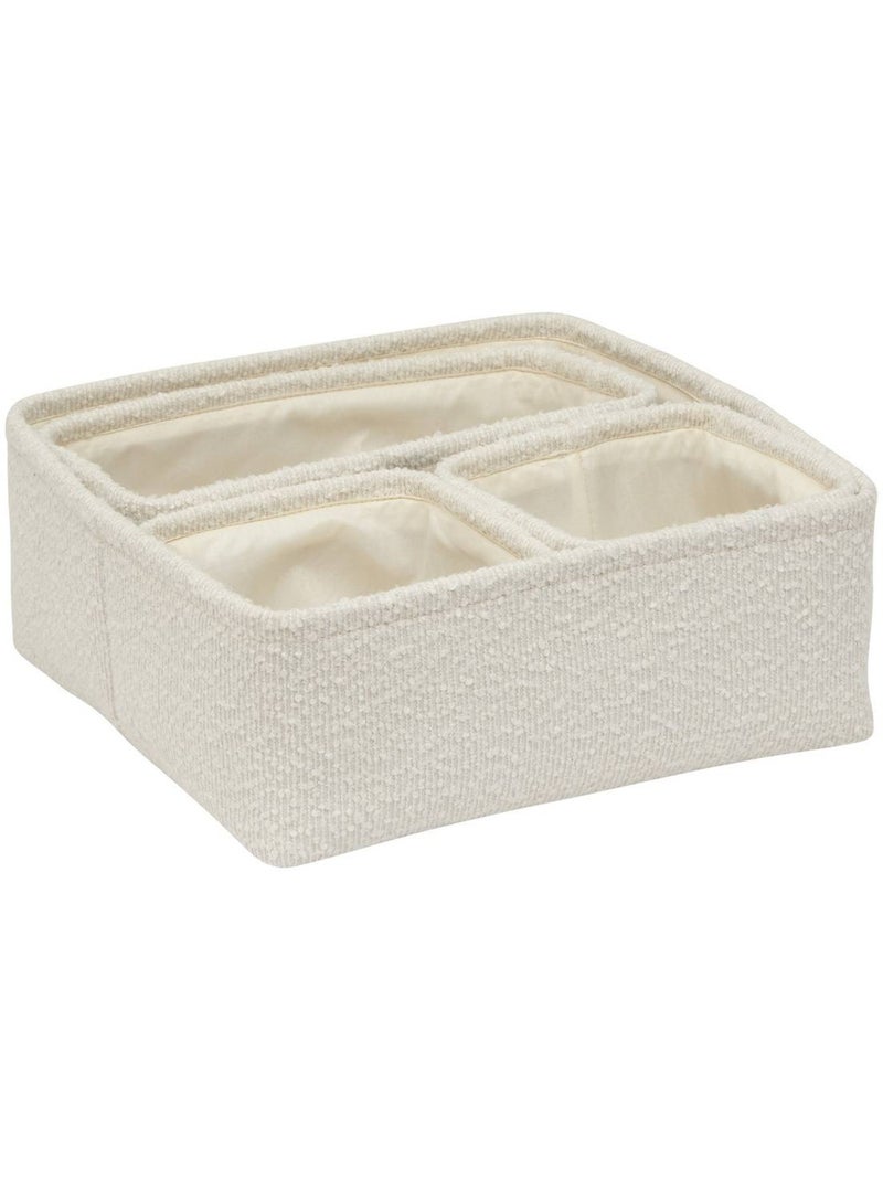 Lot de 4 paniers bouclette Blanc - Kiabi