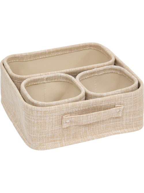 Lot de 4 paniers de rangement - Kiabi