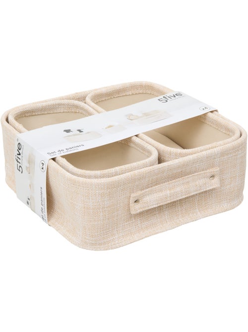 Lot de 4 paniers de rangement - Kiabi