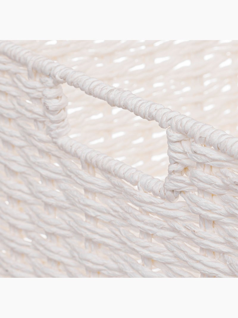 Lot de 4 paniers de rangement VANNERIE Blanc - Kiabi
