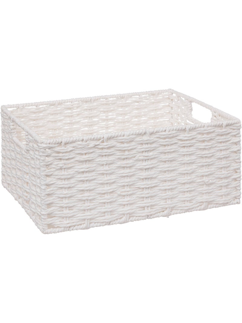 Lot de 4 paniers de rangement VANNERIE Blanc - Kiabi