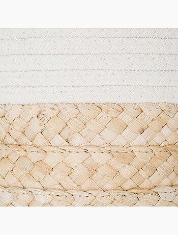 Lot de 4 paniers en fibres de maïs tressées et coton à anses IRVIN