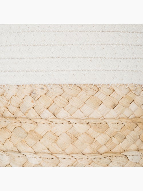 Lot de 4 paniers en fibres de maïs tressées et coton à anses IRVIN - Kiabi Lot de 4 paniers en fibres de maïs tressées et coton à anses IRVIN - Kiabi