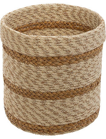 Lot de 4 paniers en jute et roseau tressé EMMETT