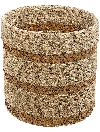 Lot de 4 paniers en jute et roseau tressé EMMETT
