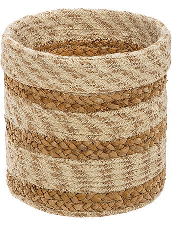 Lot de 4 paniers en jute et roseau tressé EMMETT