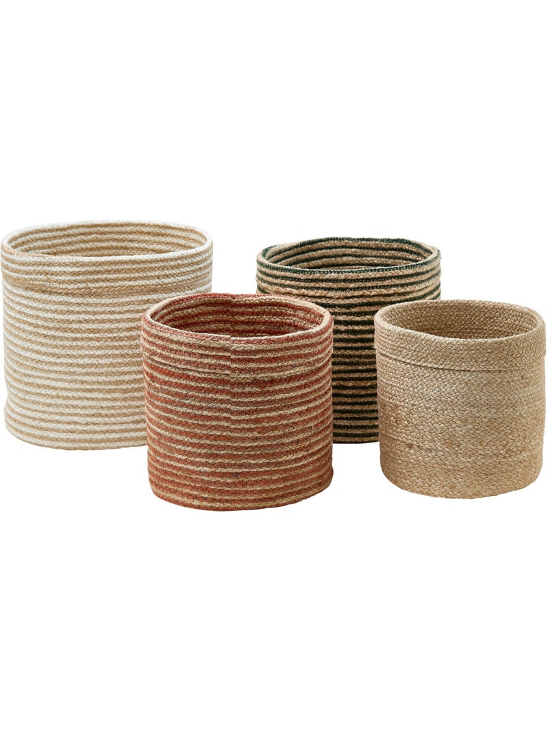 Lot de 4 paniers en jute tressé assortis TITO Multicolore - Kiabi