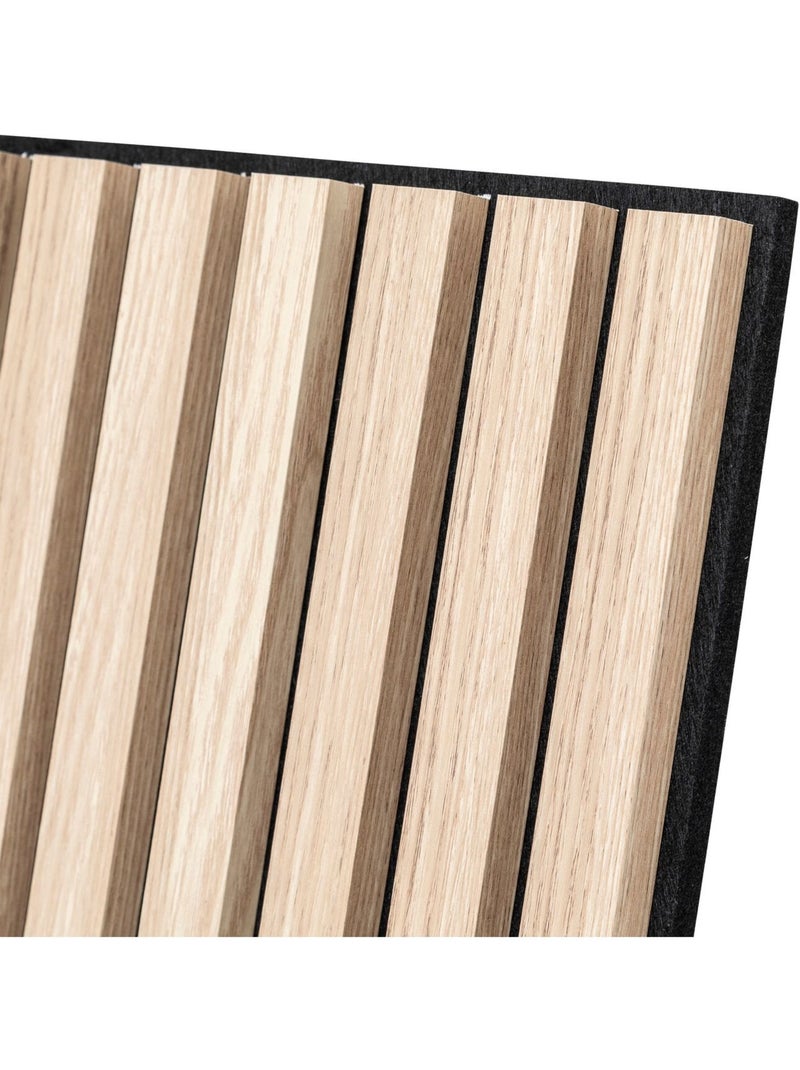 Lot de 4 panneaux décoratifs tasseaux de bois effet chêne clair COLVA Marron - Kiabi