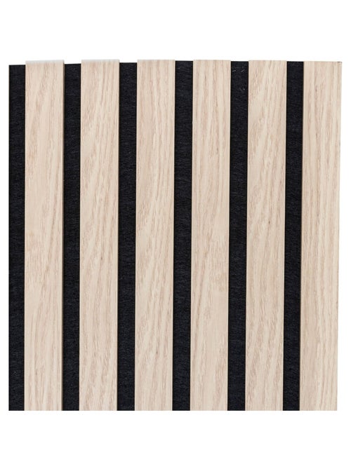 Lot de 4 panneaux décoratifs tasseaux de bois effet chêne clair COLVA - Kiabi