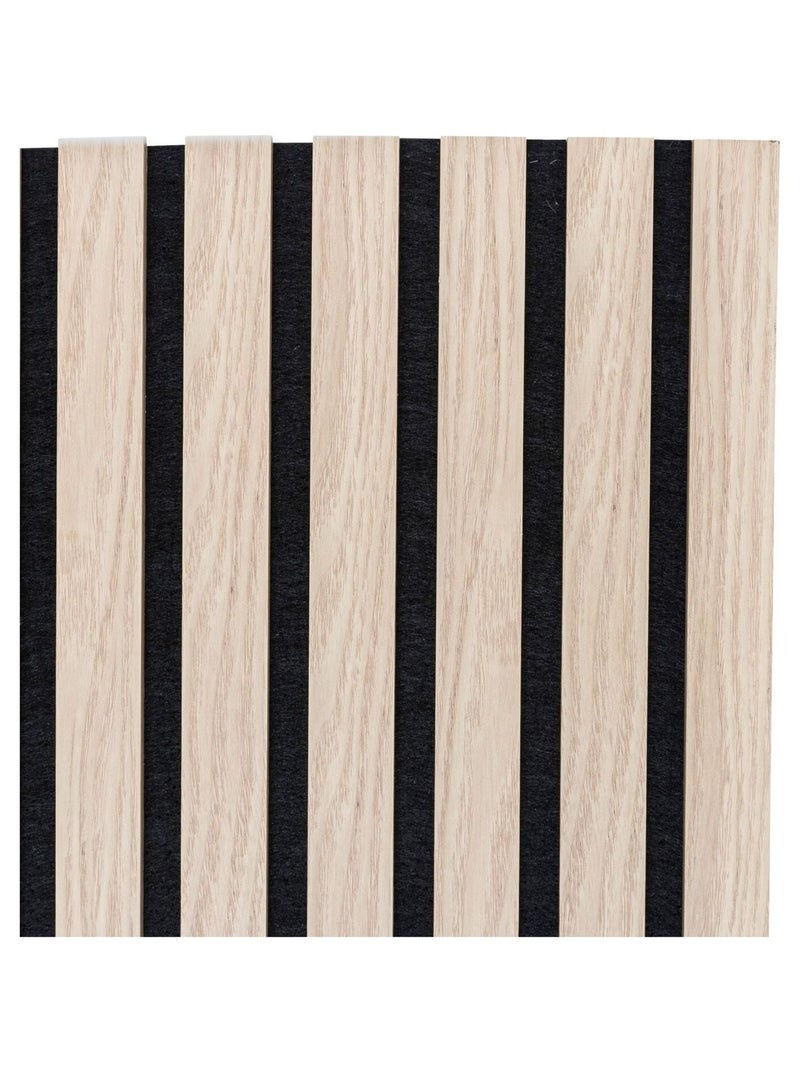 Lot de 4 panneaux décoratifs tasseaux de bois effet chêne clair COLVA Marron - Kiabi
