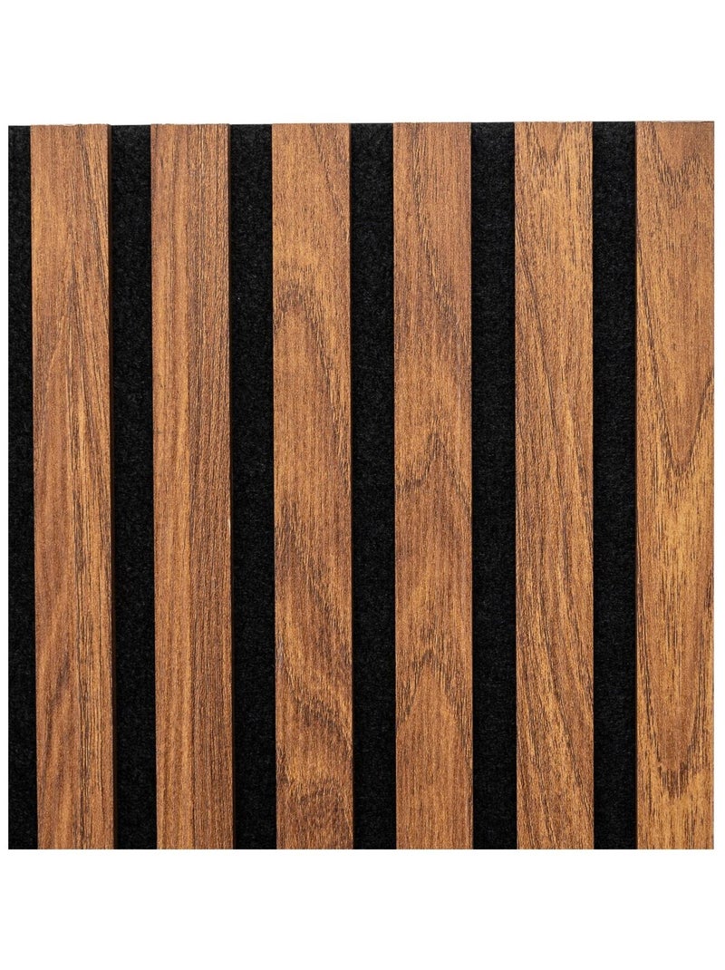 Lot de 4 panneaux décoratifs tasseaux de bois effet noyer COLVA Marron - Kiabi