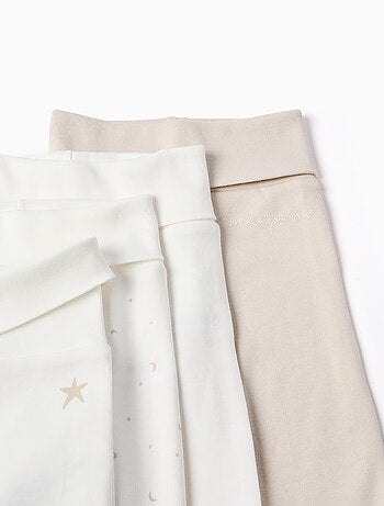 Lot de 4 pantalons à pieds en coton