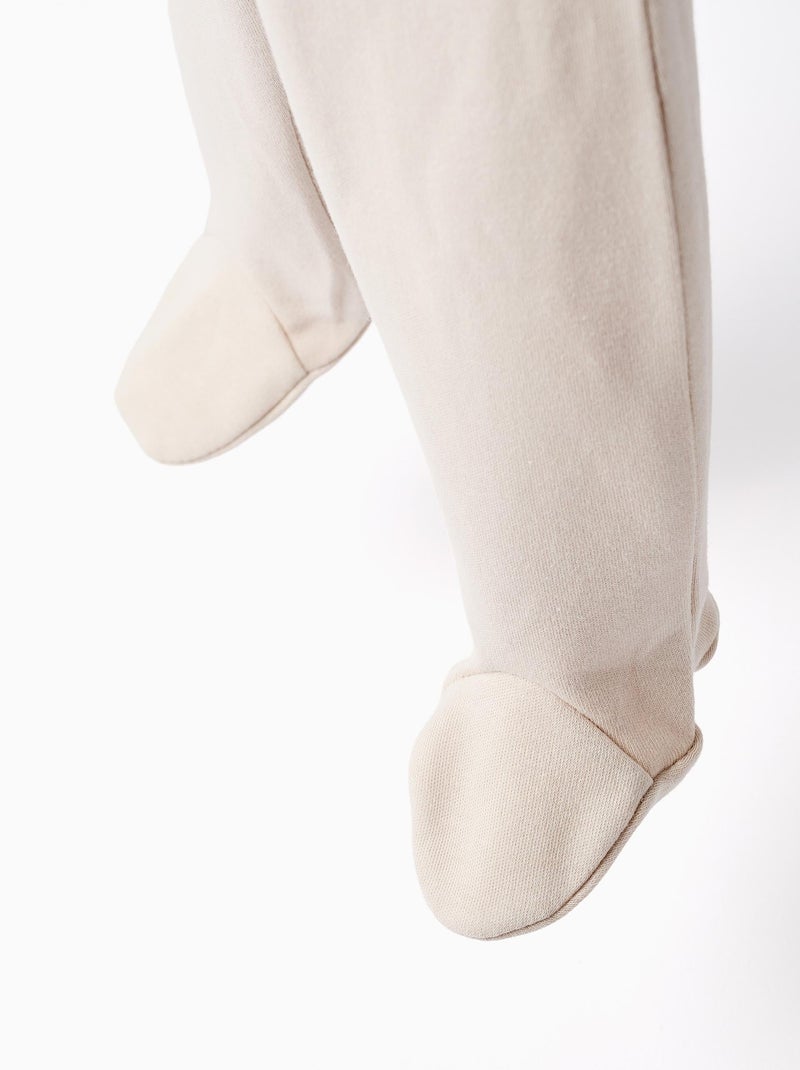Lot de 4 pantalons à pieds en coton Blanc Beige - Kiabi