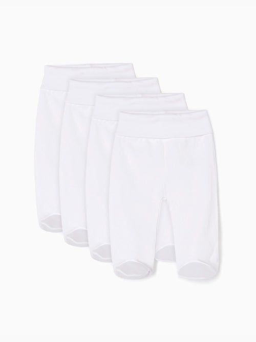 Lot de 4 pantalons à pieds en coton - Kiabi
