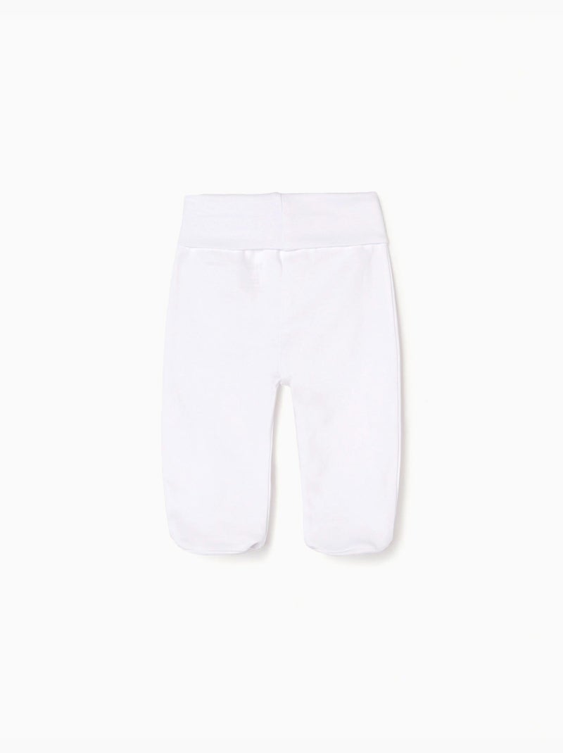 Lot de 4 pantalons à pieds en coton Blanc - Kiabi