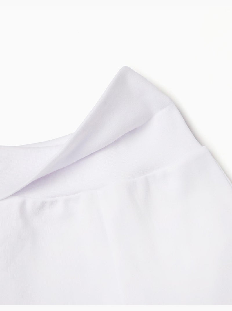 Lot de 4 pantalons à pieds en coton Blanc - Kiabi