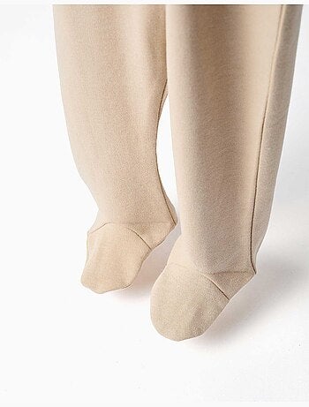 Lot de 4 pantalons à pieds en coton peigné