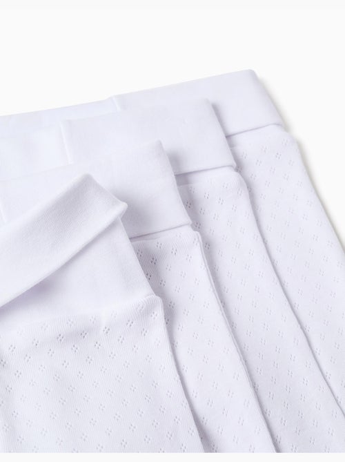 Lot de 4 pantalons à pieds en coton peigné - Kiabi