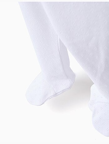Lot de 4 pantalons à pieds en coton pointelle
