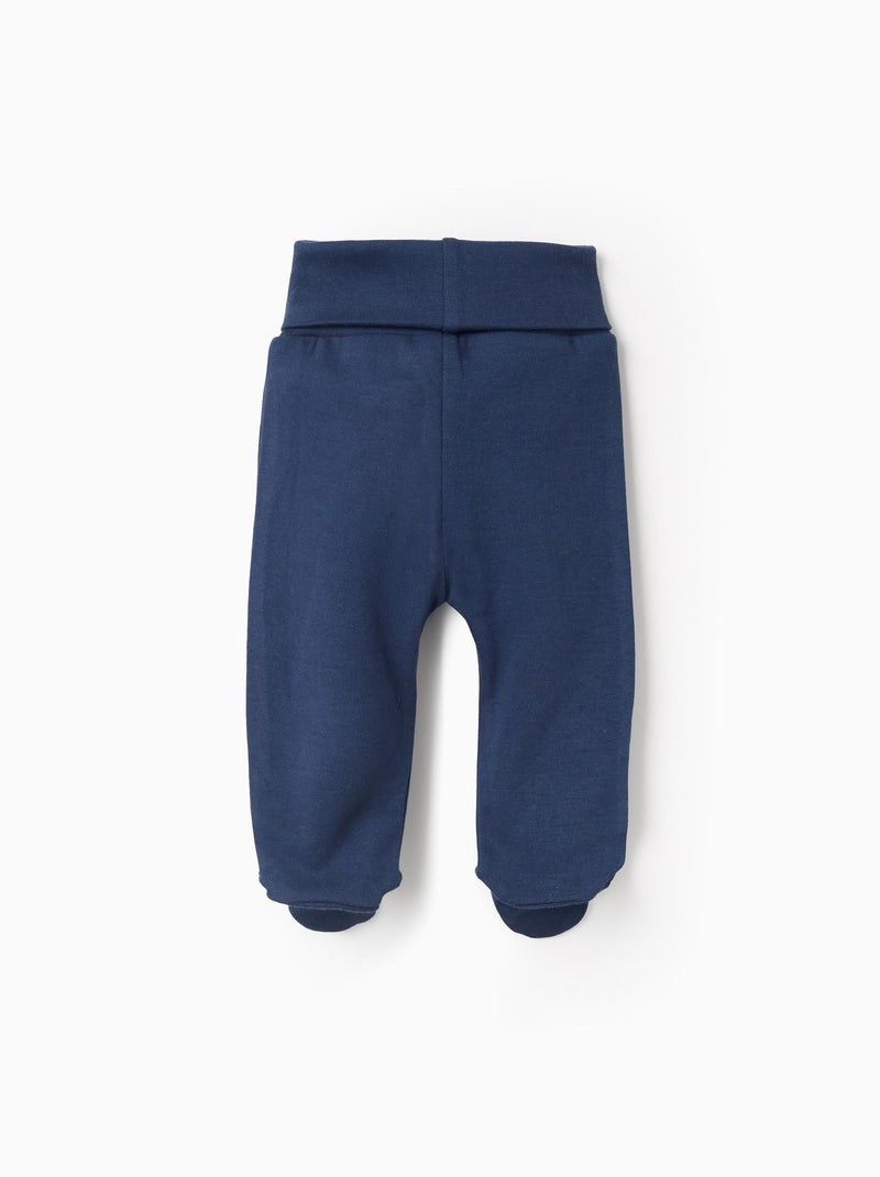 Lot de 4 Pantalons à Pieds Extra Confortables Blanc Bleu marine - Kiabi