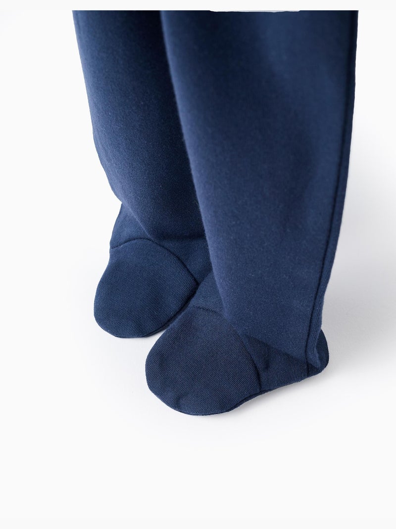 Lot de 4 Pantalons à Pieds Extra Confortables Blanc Bleu marine - Kiabi