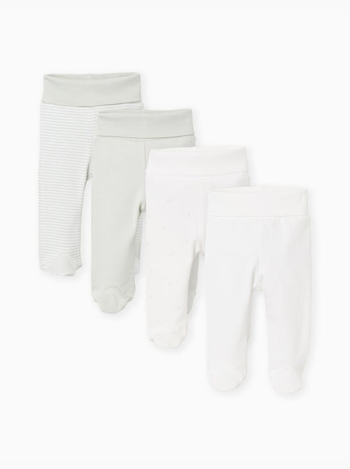 Lot de 4 pantalons de taille haute en coton - Kiabi Lot de 4 pantalons de taille haute en coton - Kiabi