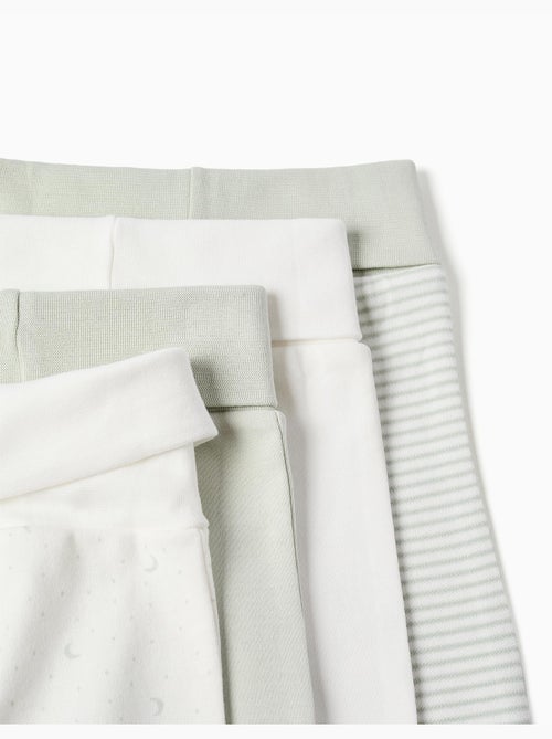 Lot de 4 pantalons de taille haute en coton - Kiabi Lot de 4 pantalons de taille haute en coton - Kiabi