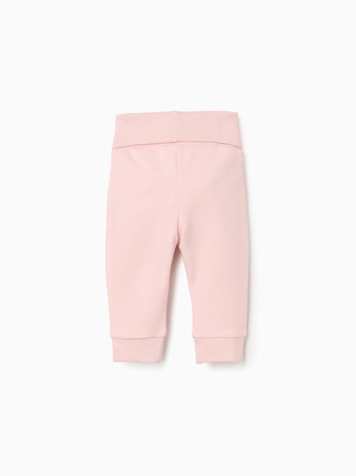 Lot de 4 pantalons en coton unis/à fleurs - Kiabi