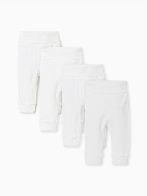 Lot de 4 pantalons en coton unis/côtelés - Kiabi Lot de 4 pantalons en coton unis/côtelés - Kiabi