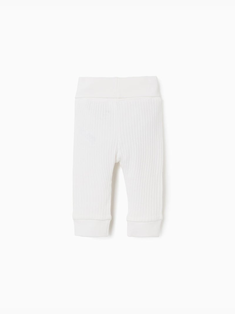 Lot de 4 pantalons en coton unis/côtelés Blanc - Kiabi
