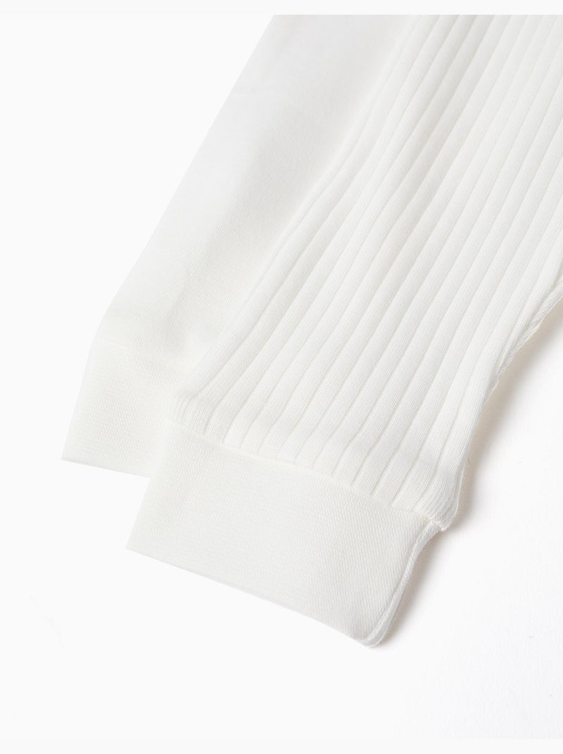 Lot de 4 pantalons en coton unis/côtelés Blanc - Kiabi