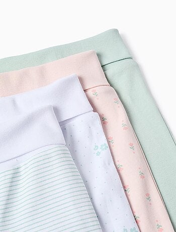 Lot de 4 Pantalons Extra Confortables Flowers
