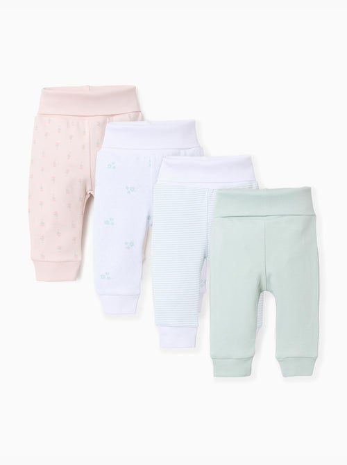 Lot de 4 Pantalons Extra Confortables Flowers - Kiabi