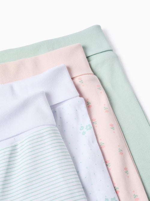 Lot de 4 Pantalons Extra Confortables Flowers - Kiabi