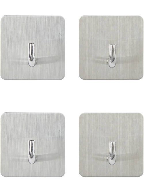 Lot de 4 patères adhésives STIKY - Kiabi